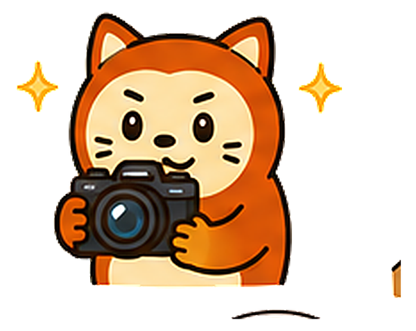 カメラを査定するえんまる