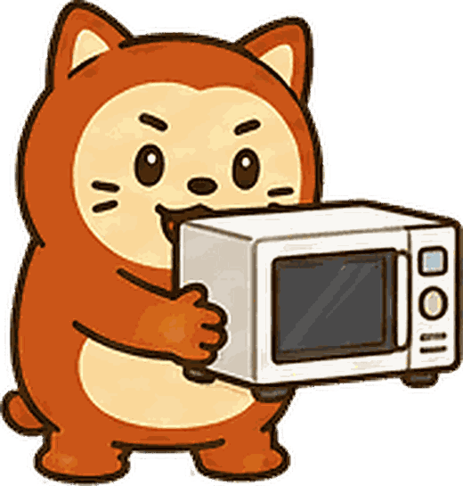 電子レンジを運ぶえんまる