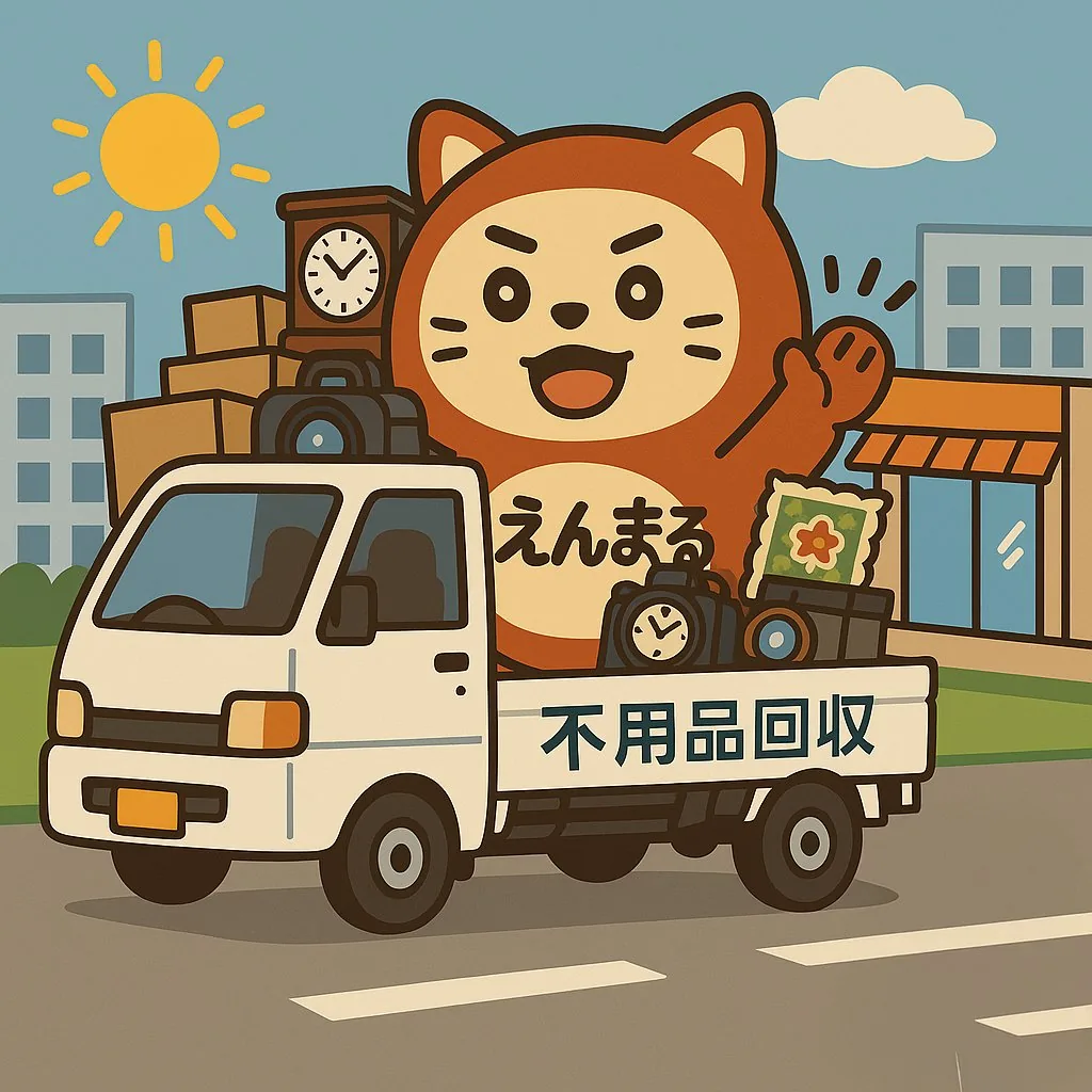 えんまると不用品回収の軽トラック